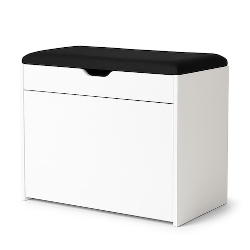 Szafka na buty z siedziskiem i wysuwanymi półkami VAULT, 57 x 30 x 53 cm