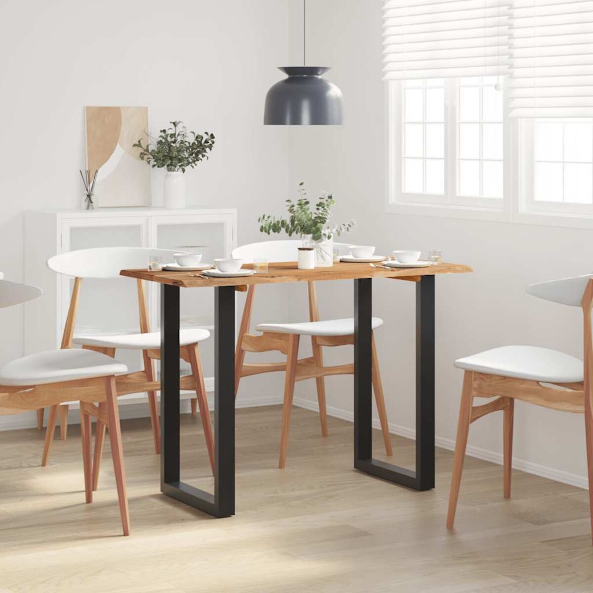 vidaXL Stół jadalniany, 110x50x76 cm, lite drewno akacjowe