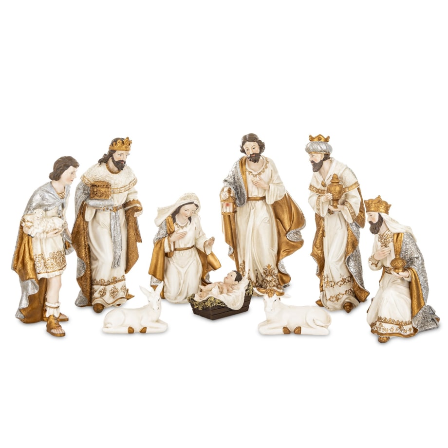 Dekoracja - szopka NATALE 9 postaci, 26x60x28 cm