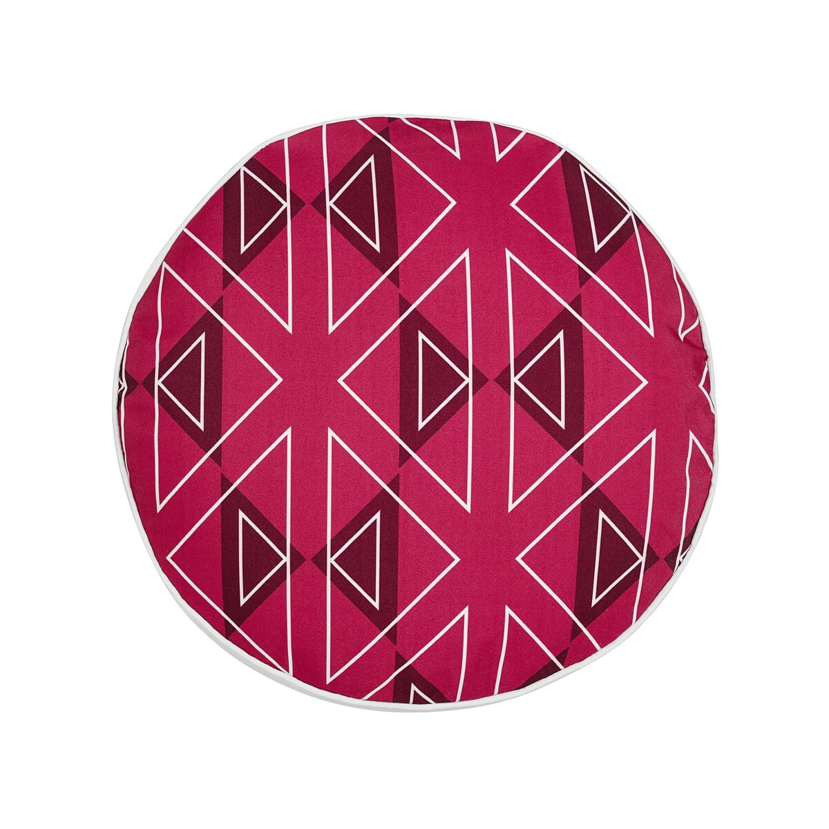 Zestaw 2 poduszek ogrodowych MEZZANO Wzór geometryczny 40 x 40 cm Różowy