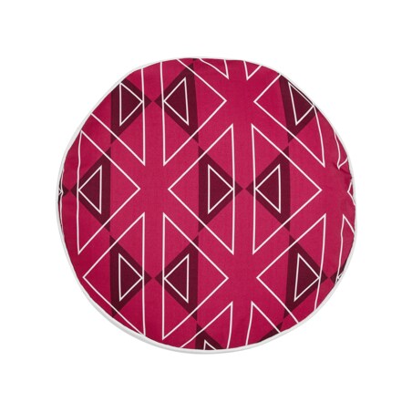 Zestaw 2 poduszek ogrodowych MEZZANO Wzór geometryczny 40 x 40 cm Różowy