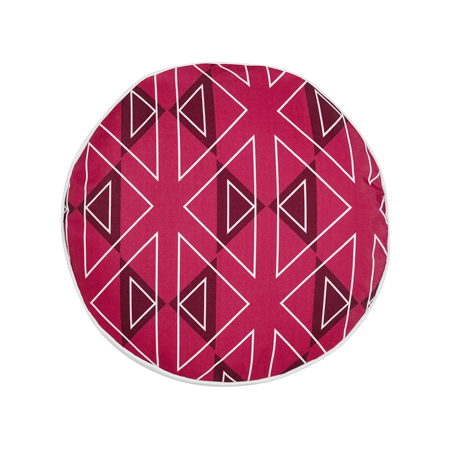 Zestaw 2 poduszek ogrodowych MEZZANO Wzór geometryczny 40 x 40 cm Różowy
