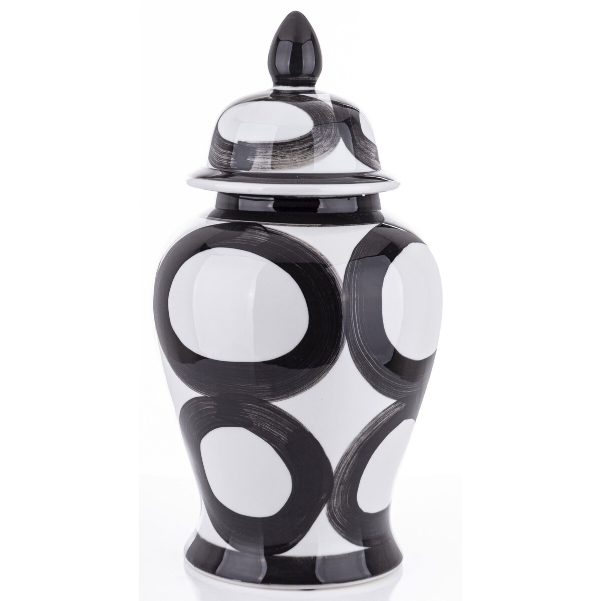 Amfora pojemnik ceramiczny Black-White 47 cm