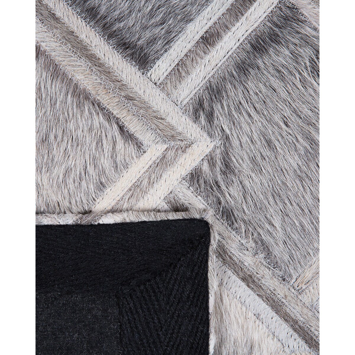 Dywan AGACLI 140 x 200 cm Skóra naturalna Szary