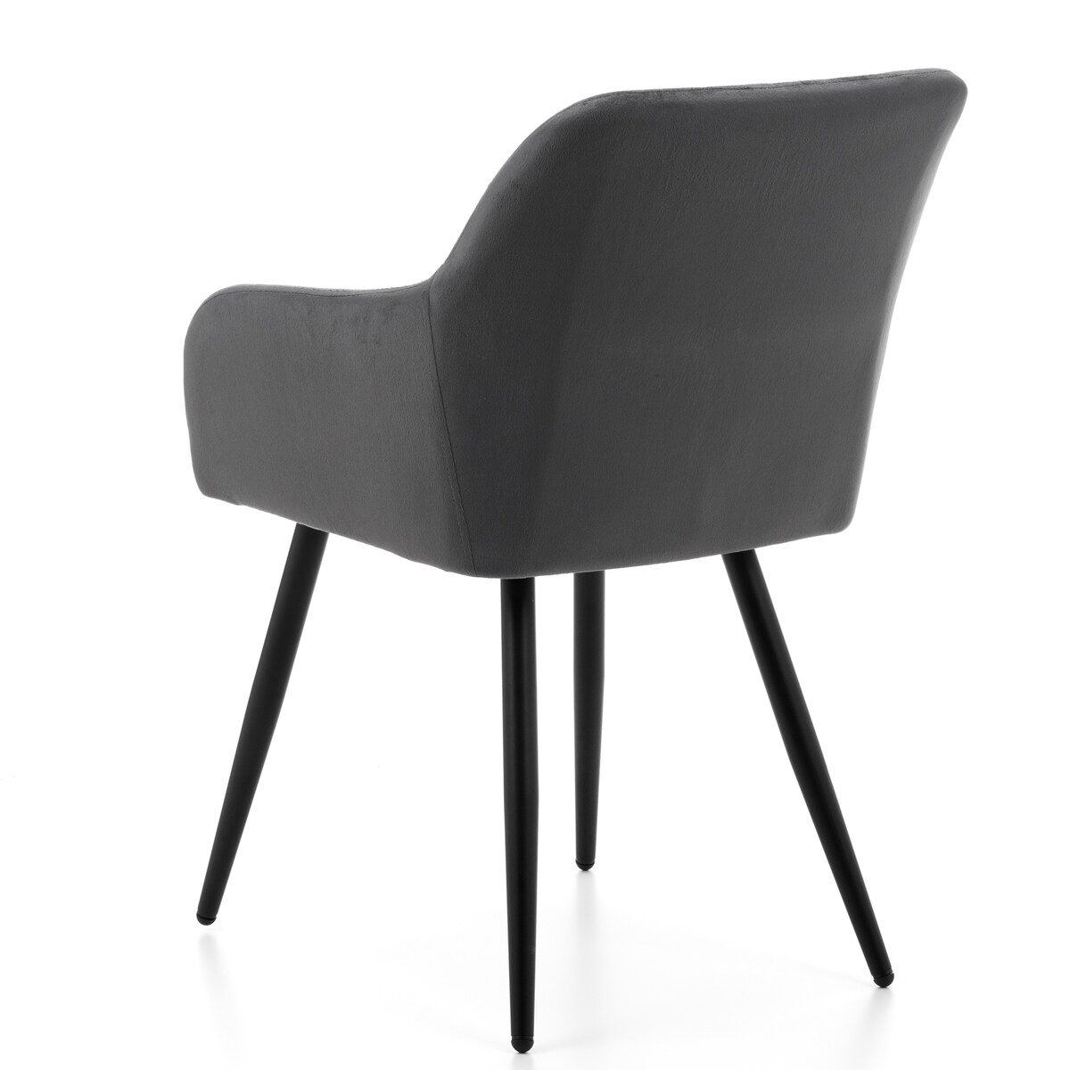 Krzesło tapicerowane TODI welur do salonu jadalni pikowane szare