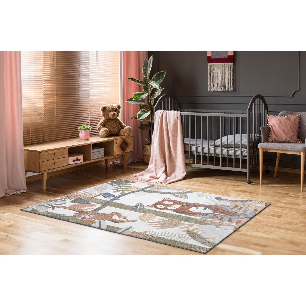 Dywan BONO 8426 Dżungla, dzikie zwierzęta 140x190 cm