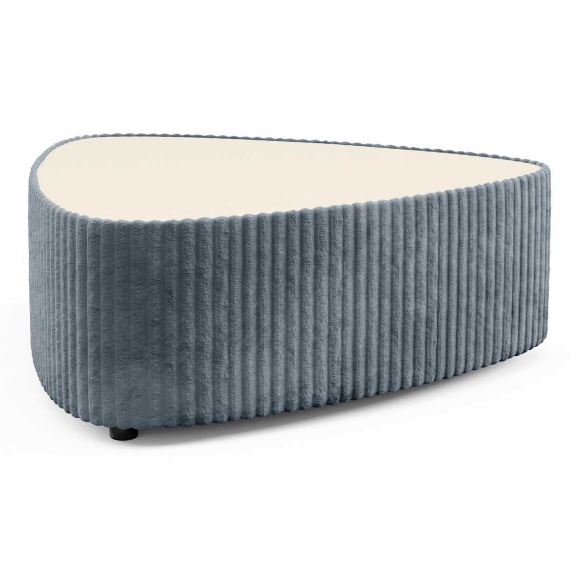 Stolik kawowy tapicerowany MIJA w tkaninie Tilia, grafitowy