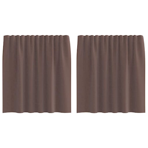 vidaXL Zasłony woalowe z zakładką na górze 2 szt. Brązowe