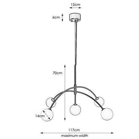 LAMPA wisząca HEAVEN 107559 Markslojd metalowa OPRAWA szklane kule balls zwis stal biały