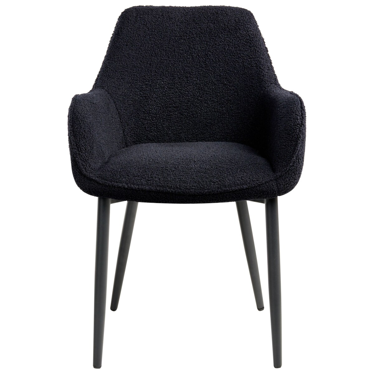 Zestaw 2 krzeseł do jadalni ALDEN Boucle Czarny