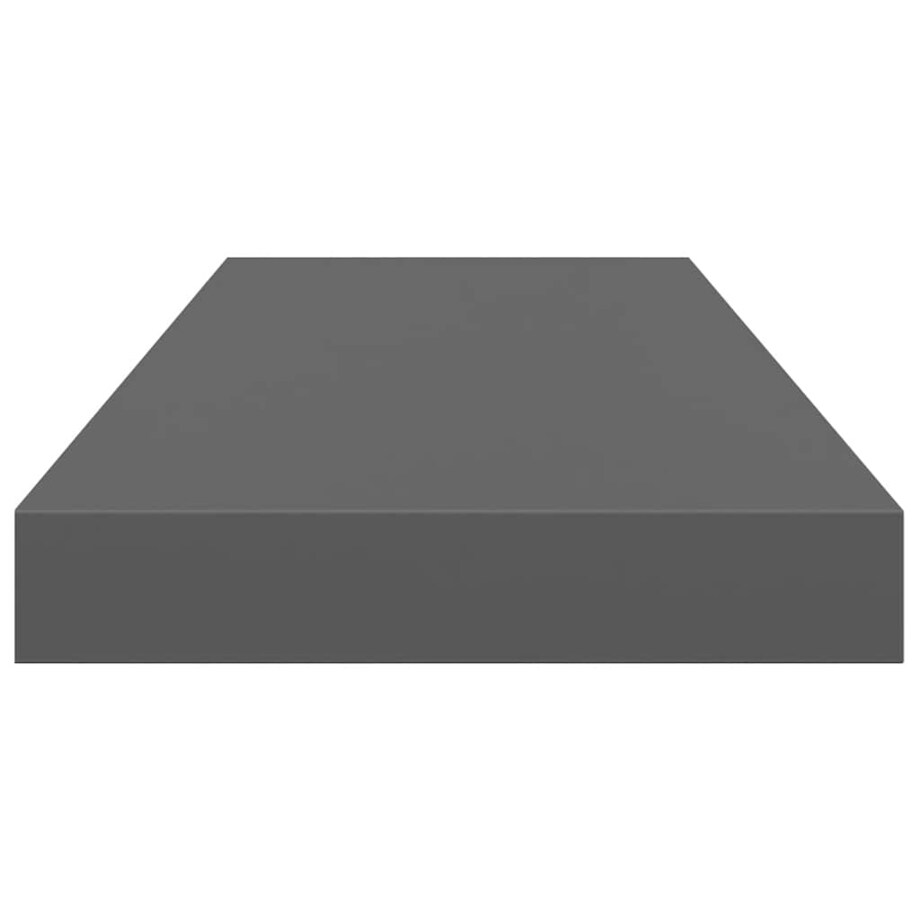 vidaXL Półka ścienna, wysoki połysk, szara, 60x23,5x3,8 cm, MDF