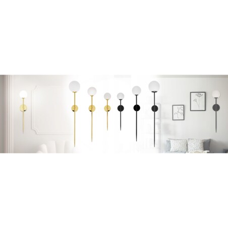 Lampa Kinkiet Czarny Ścienny Nowoczesny 52Cm