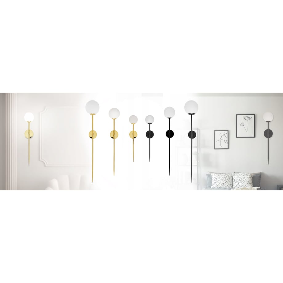 Lampa Kinkiet Czarny Ścienny Nowoczesny 52Cm