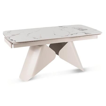 Stół ceramiczny rozkładany do jadalni biały 160-240 cm VERONA