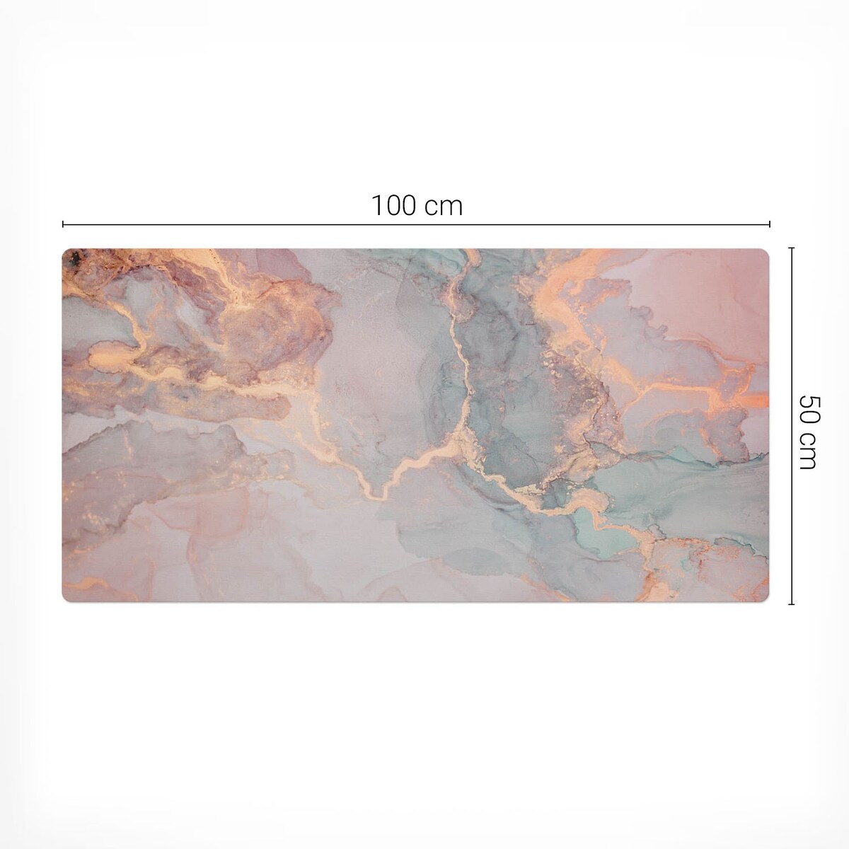Różowa mata na biurko Abstrakcyjna akwarela, 100x50 cm