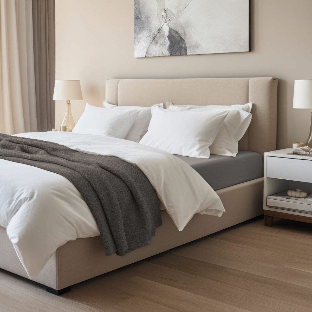 Prześcieradło z bawełny jersey z elastanem z gumką 140x200 kolor antracyt