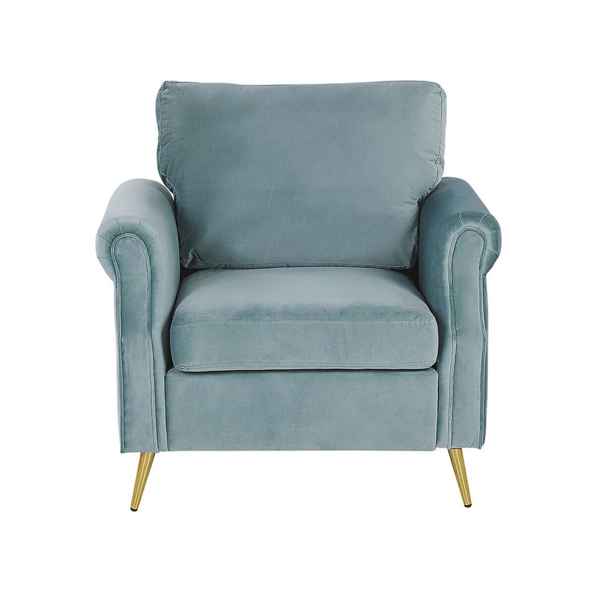 Fotel welurowy miętowy VIETAS