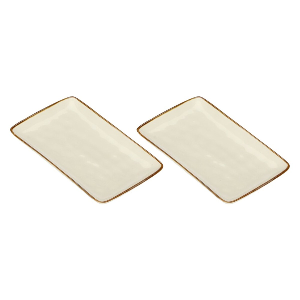 Zestaw 2 tac prostokątnych Concerto Avorio - Kość słoniowa, 27 x 19 cm