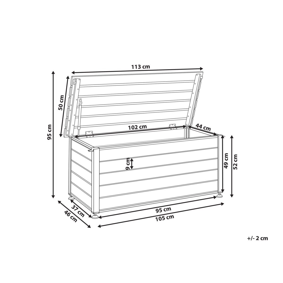 Skrzynia do przechowywania Biały CAMPALTO