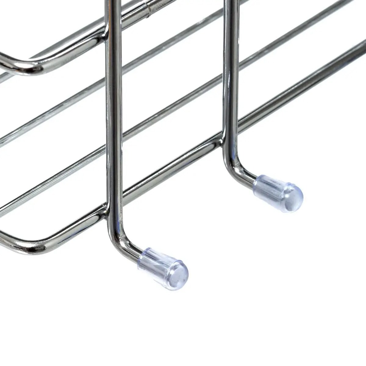 Półka łazienkowa, wisząca na przyssawki, stal chromowana, wysoka