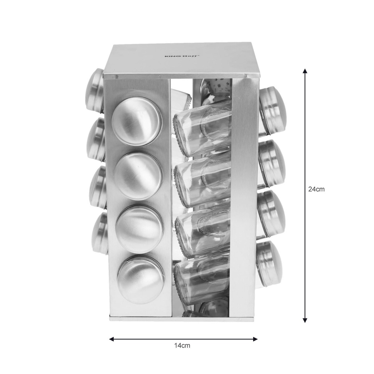 Zestaw pojemników na przyprawy 17 elementów przyprawnik KINGHOFF