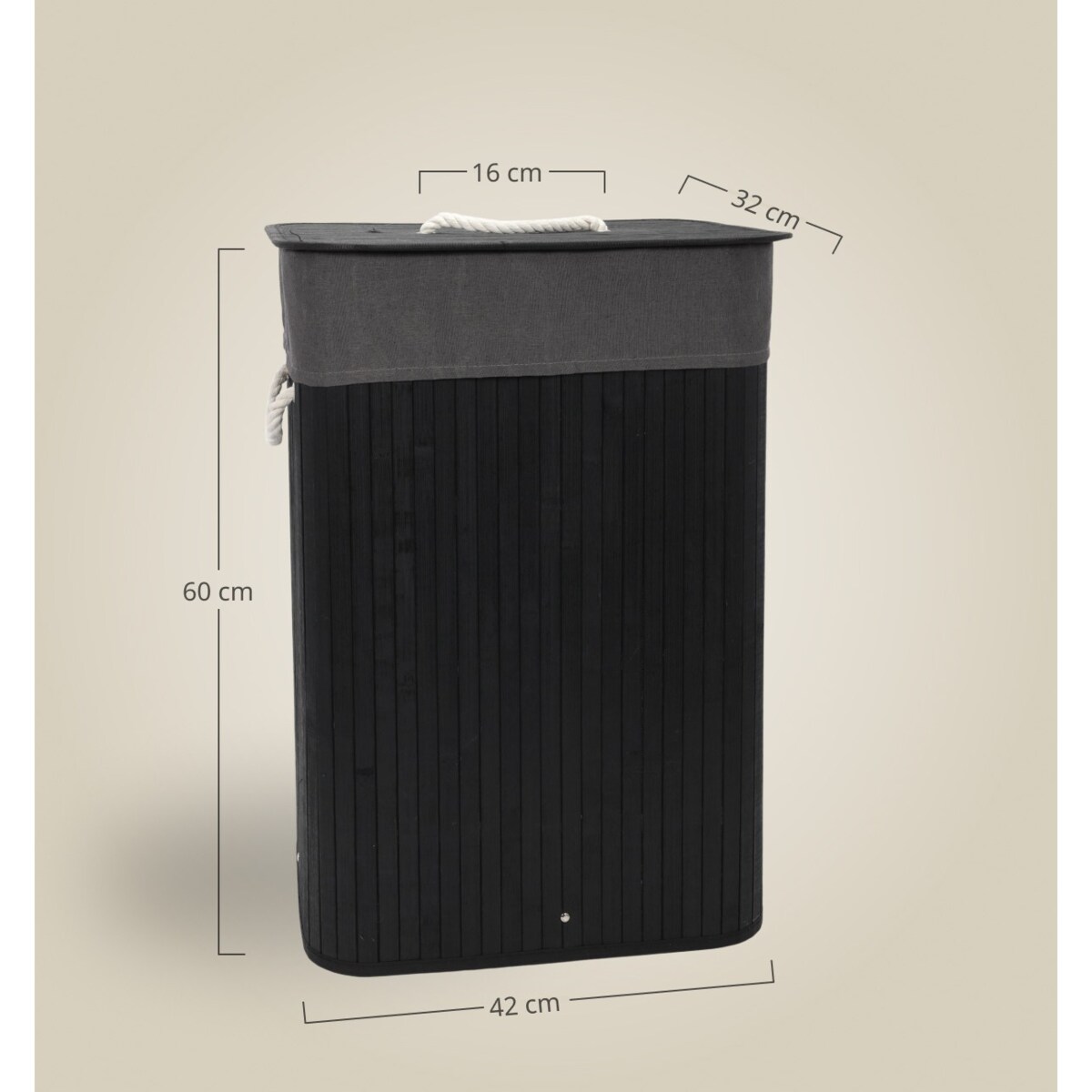 Bambusowy kosz na pranie SADE, 80 l