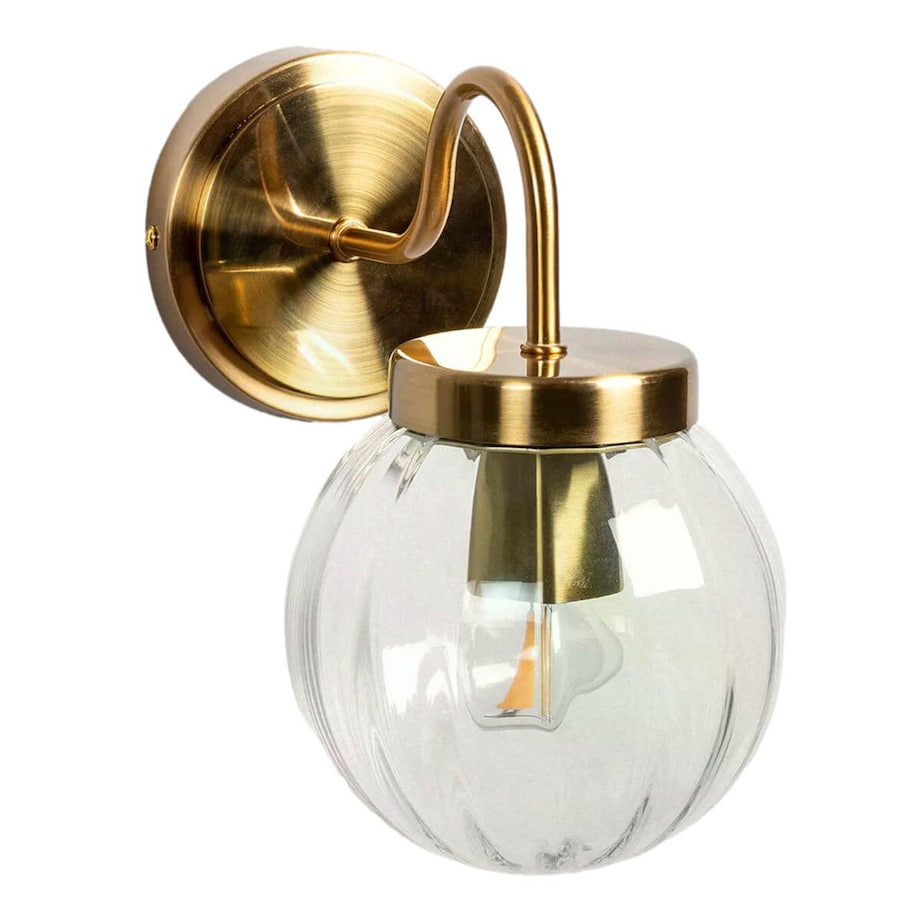 Szklana lampa ścienna Librio ABR-KZS-E27 Abruzzo IP44 złoty przezroczysty