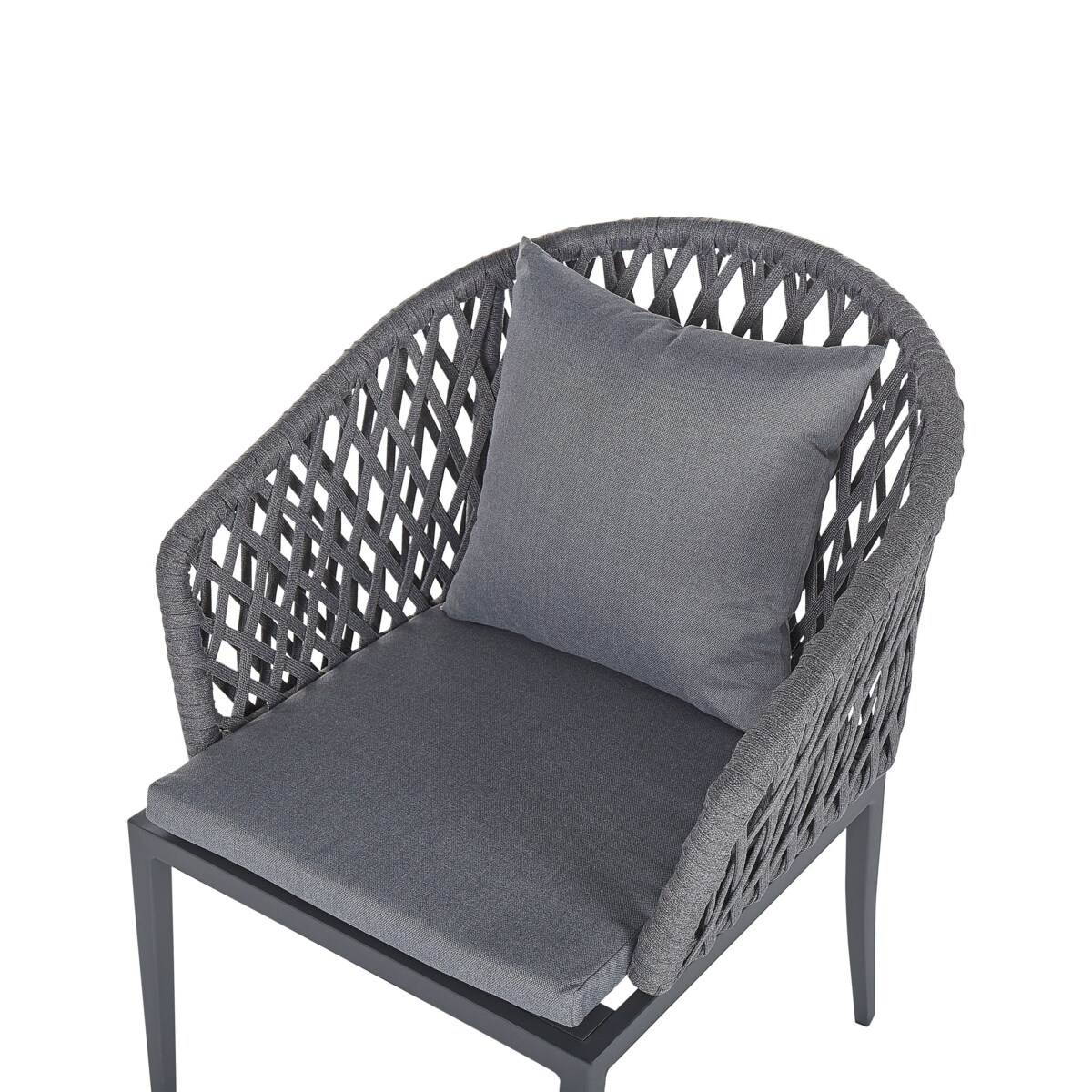 Krzesło ogrodowe Zestaw 2 Metal Szary LIPARI