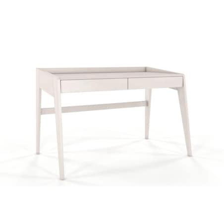 Drewniane bukowe biurko / toaletka z szufladami Visby LISA/ kolor biały