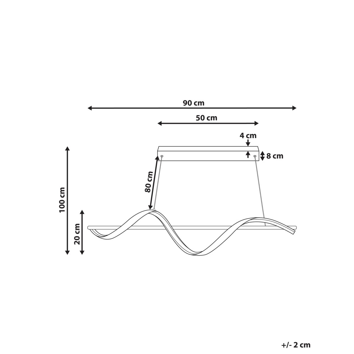 Lampa wisząca LED KHUTTI Ze ściemniaczem Metal Biały