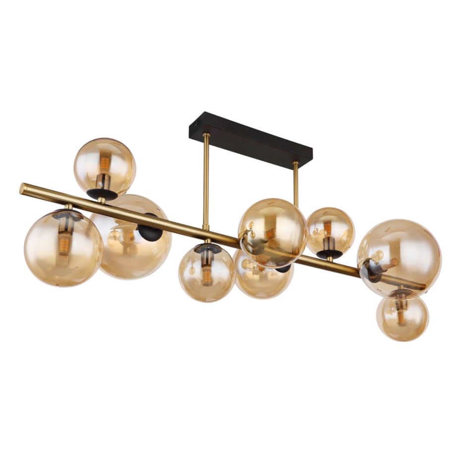 Przysufitowa lampa Riha 56135-9D bubbles czarna bursztynowa