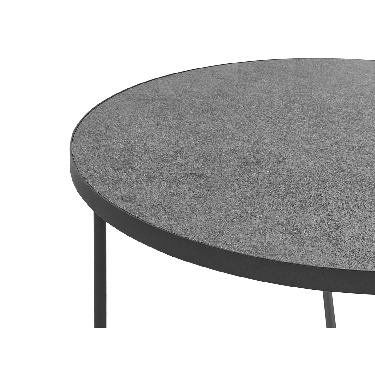 Stolik kawowy duży efekt betonu z czarnym MELODY