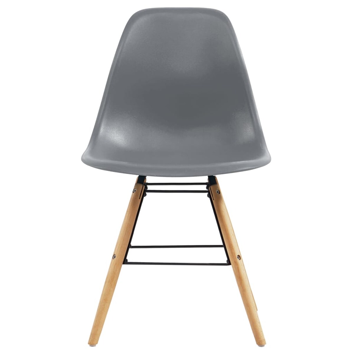 vidaXL 5-częściowy zestaw mebli jadalnianych plastik, szary