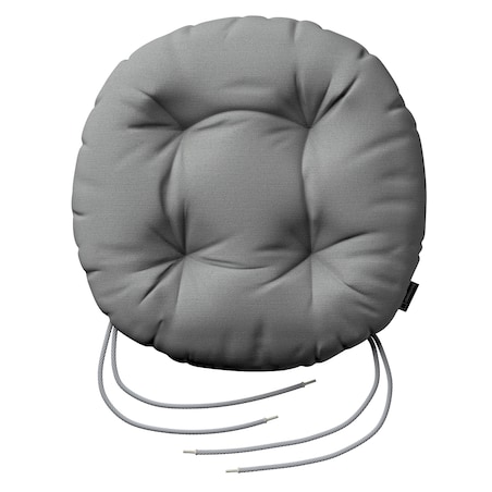 Poduszka na krzesło Adam, szary, fi 40 x 8 cm, Loneta