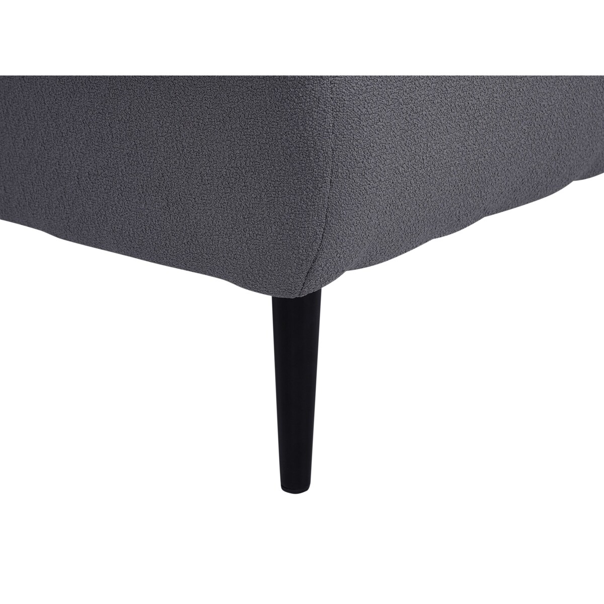 Szezlong boucle prawostronny ciemnoszary CHEVANNES