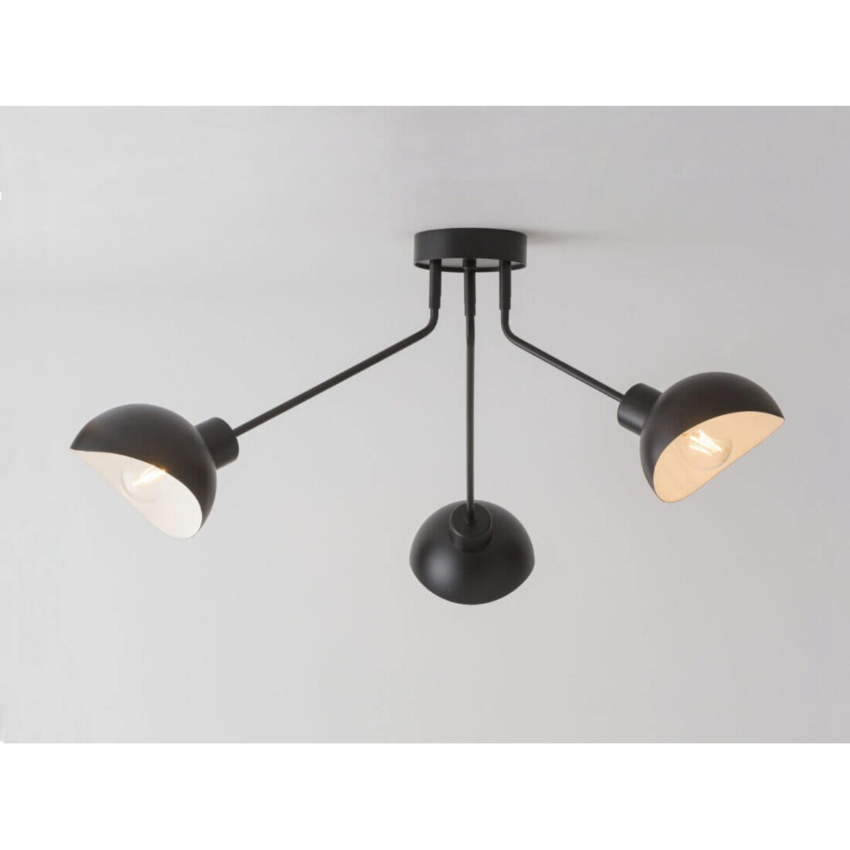 Nowoczesna lampa sufitowa Roy 3-punktowa nad stół czarna