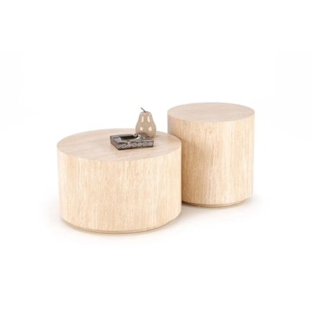 Stolik kawowy TRAVERTINO okrągły 60x60 trawertyn