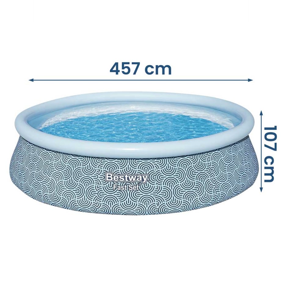 Basen ogrodowy rozporowy Bestway rodzinny dla dzieci 457x107 cm pompa 11w1