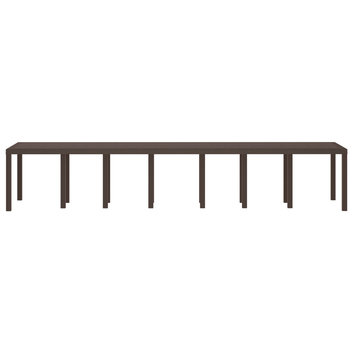 vidaXL Stół Ogrodowy Brązowy 400x100x73 cm Poli Rattan