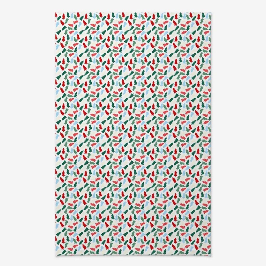 Obrus świąteczny - Kolorowe choinki - 140x220