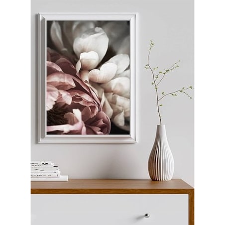 Poster Story, Plakat, Obraz - Piwonie Białe i Pudrowe w Rozkwicie No2, wymiary 30 x 42 cm