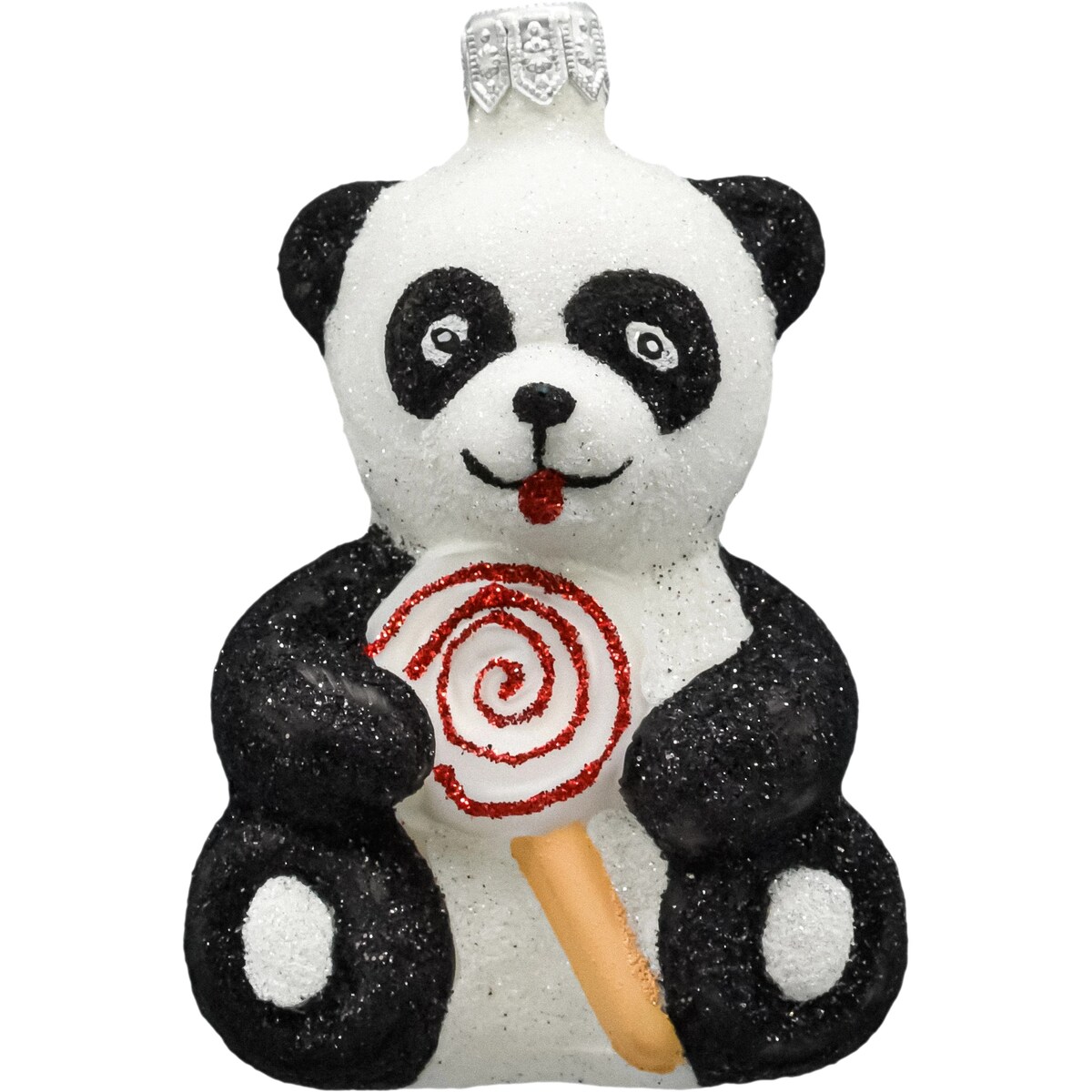 Bombka choinkowa: Panda z lizakiem