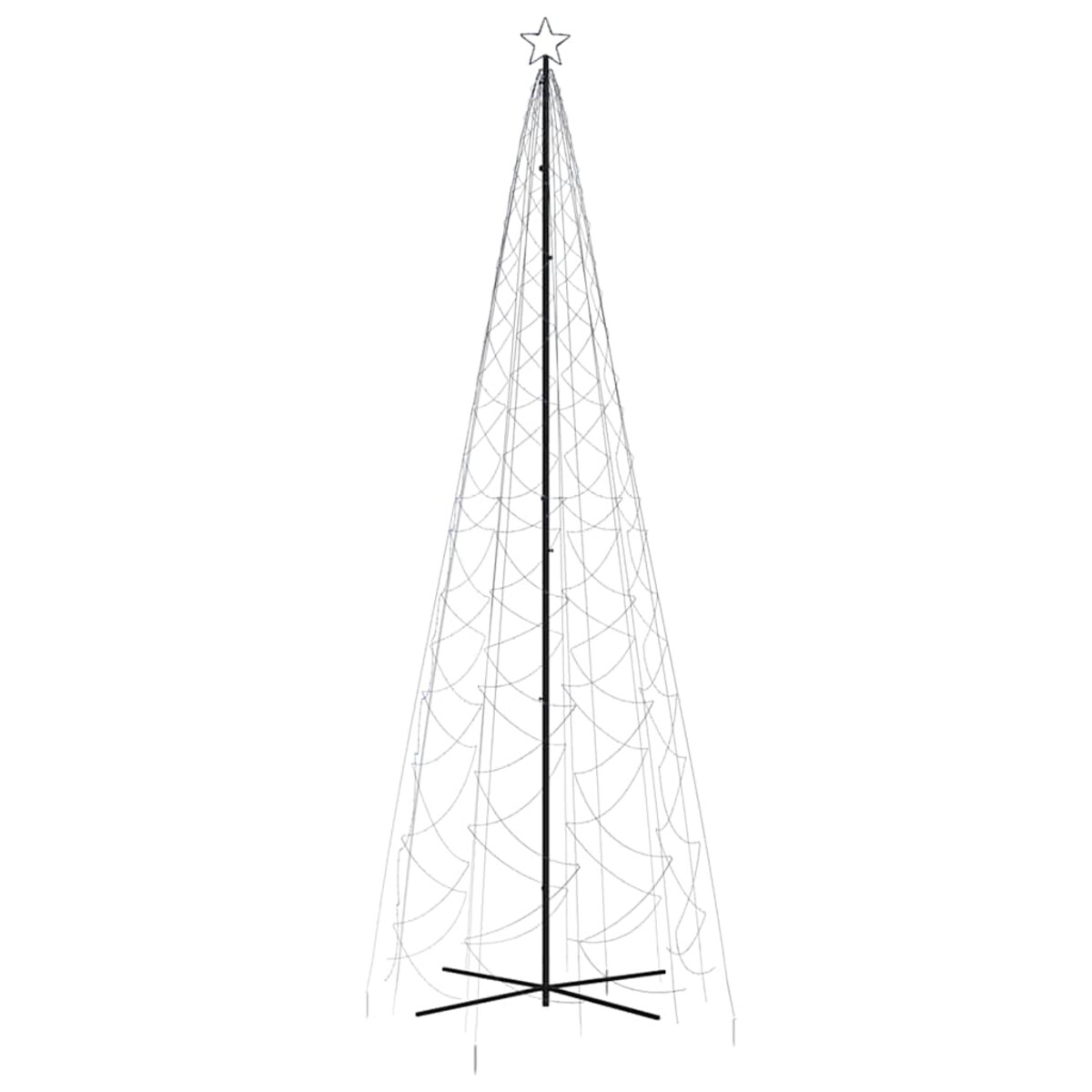 vidaXL Choinka stożkowa, 1400 niebieskich diod LED, 160x500 cm