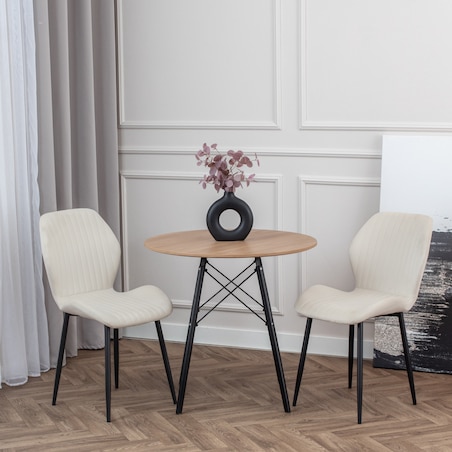 Krzesło tapicerowane do salonu jadalni pikowane welurowe beżowe