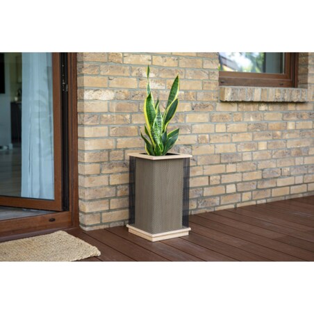 Dębowa donica z lameli DLC LED