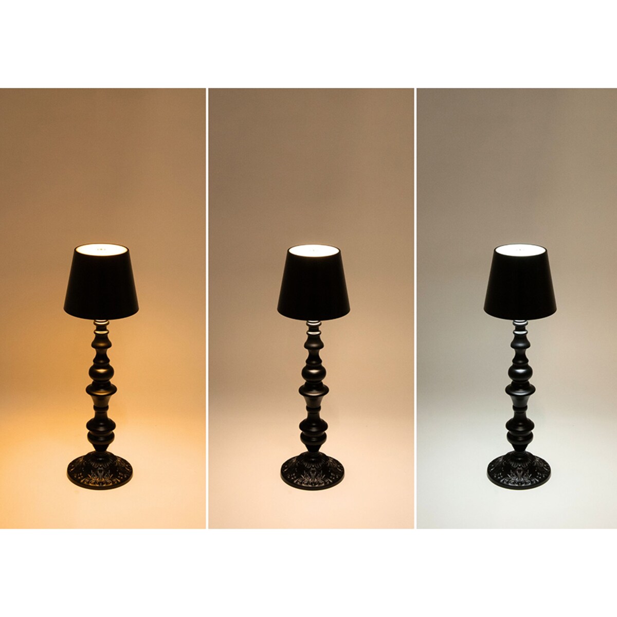 Lampka przenośna / nocna SHP STATE LED czarna trzy barwy światła