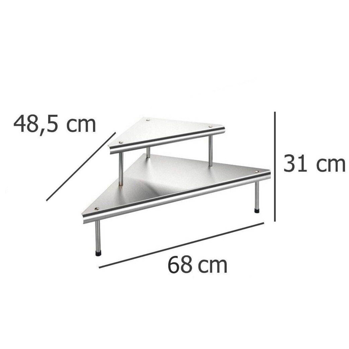 Półka kuchenna narożna 31x68x48,5 ATLEA metalowa