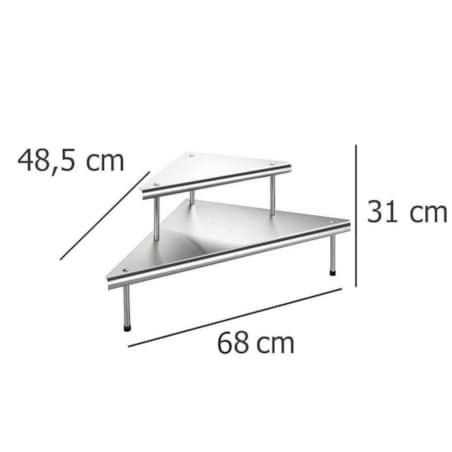 Półka kuchenna narożna 31x68x48,5 ATLEA metalowa