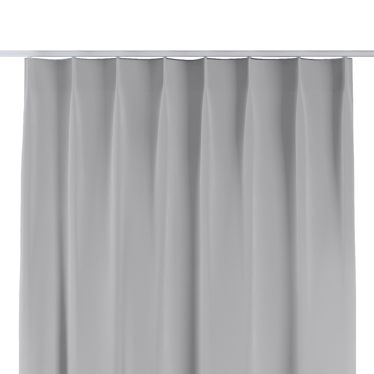 Zasłona na haczykach flex pojedynczych 130x245 srebrny