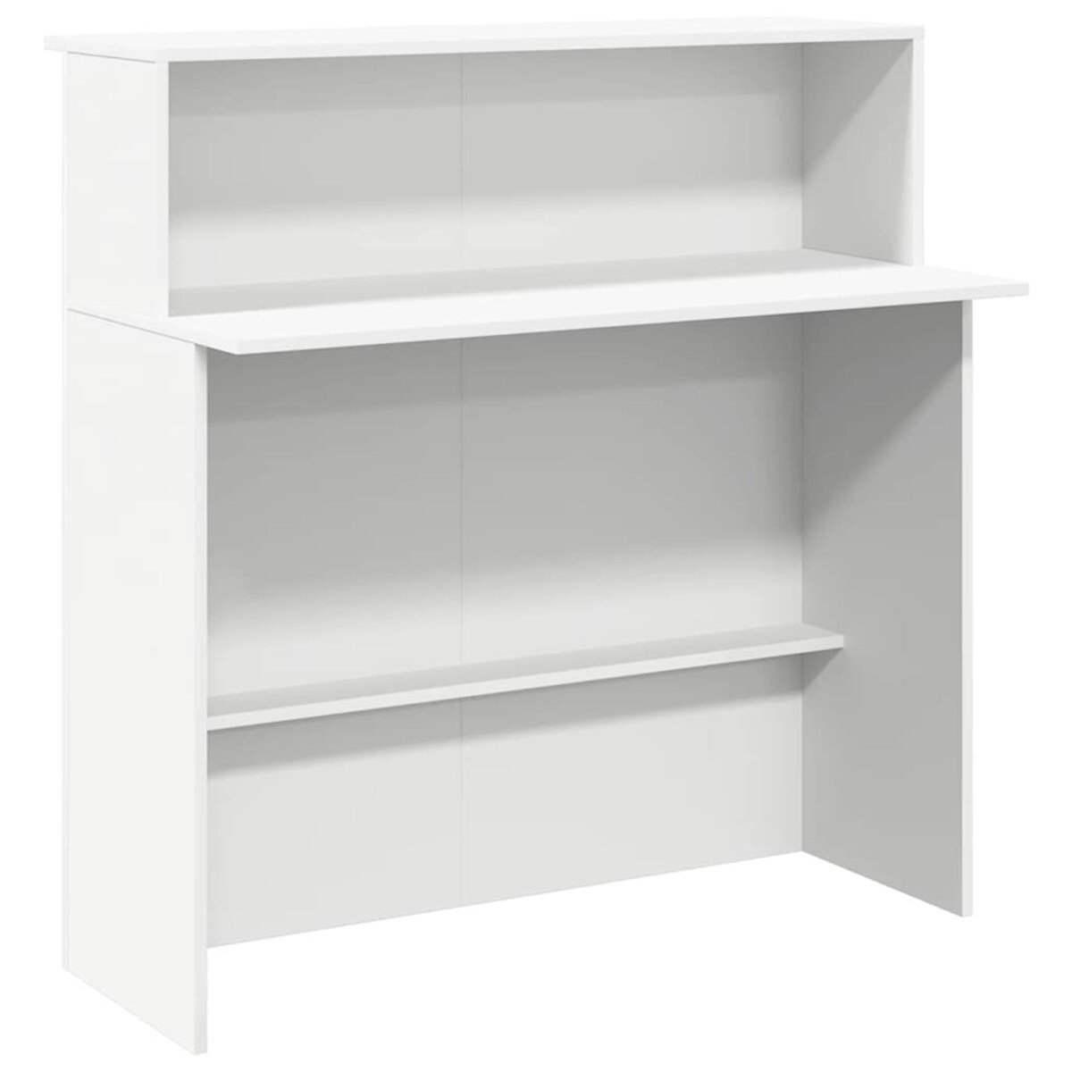 vidaXL Biurko recepcyjne białe 100x50x103,5 cm Drewno konstrukcyjne